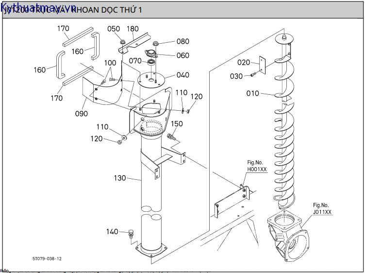 Trục máy khoan dọc thứ 1